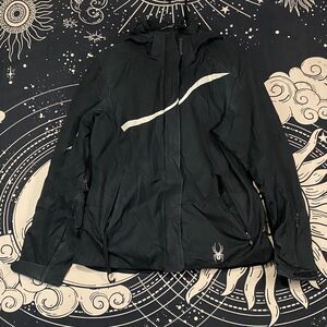 Spyder Ski Jacket Womens Size 10 Waterproof Black Outdoor Winter Snowboard